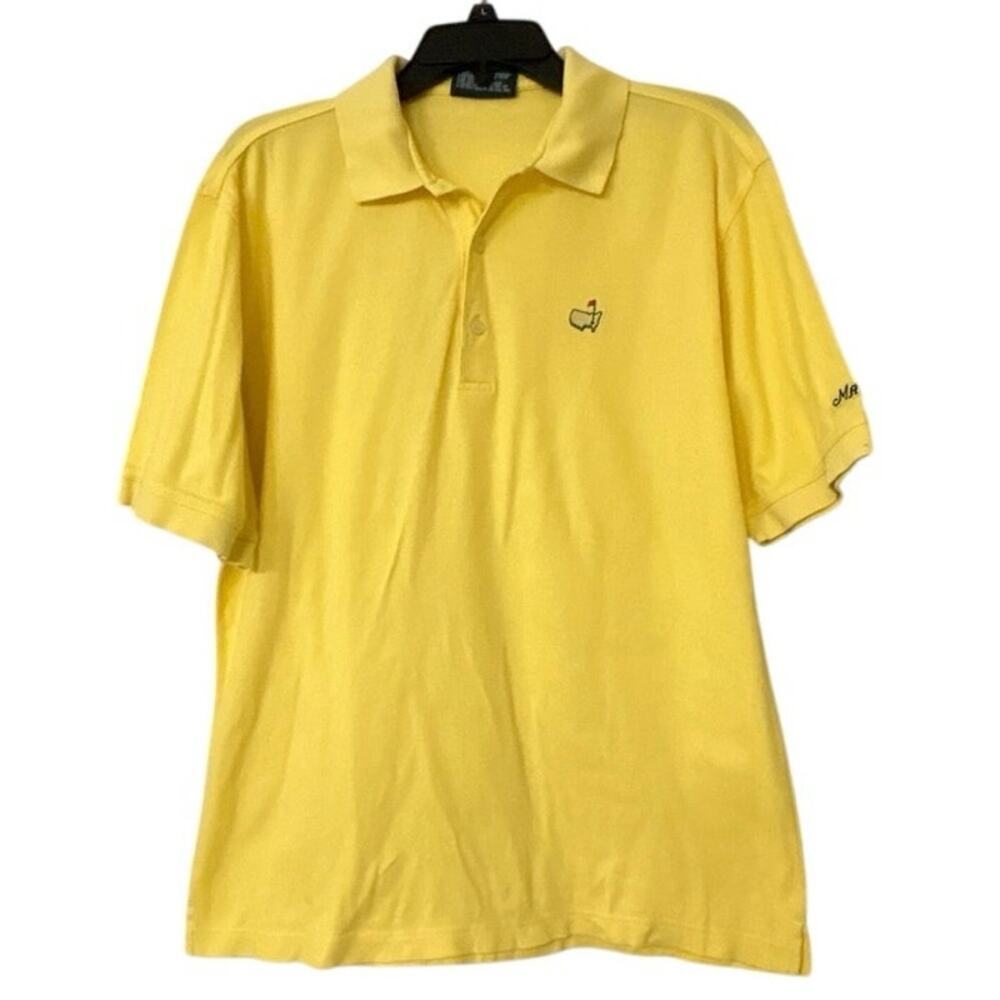 Masters Collection Vintage Cotton Yellow Masters Golf Polo Medium Preppy